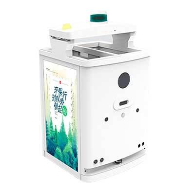 智能交互媒體垃圾收納機(jī)器人 垃圾收納 巡游宣傳 智能感應(yīng)