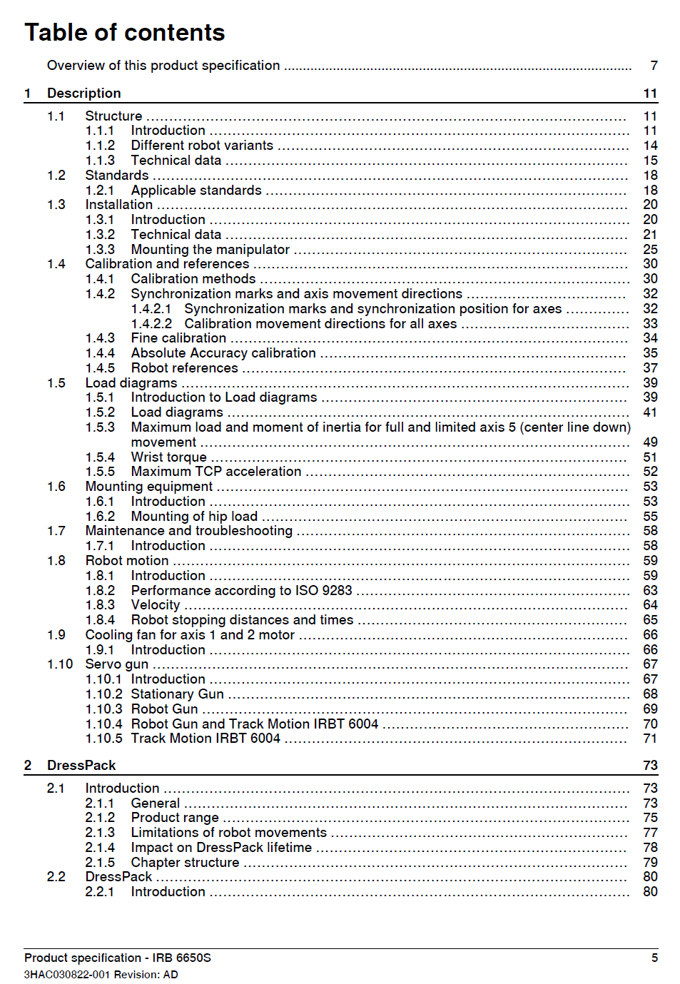 ABB機(jī)器人IRB6650S on IRC5產(chǎn)品規(guī)格-en-2024