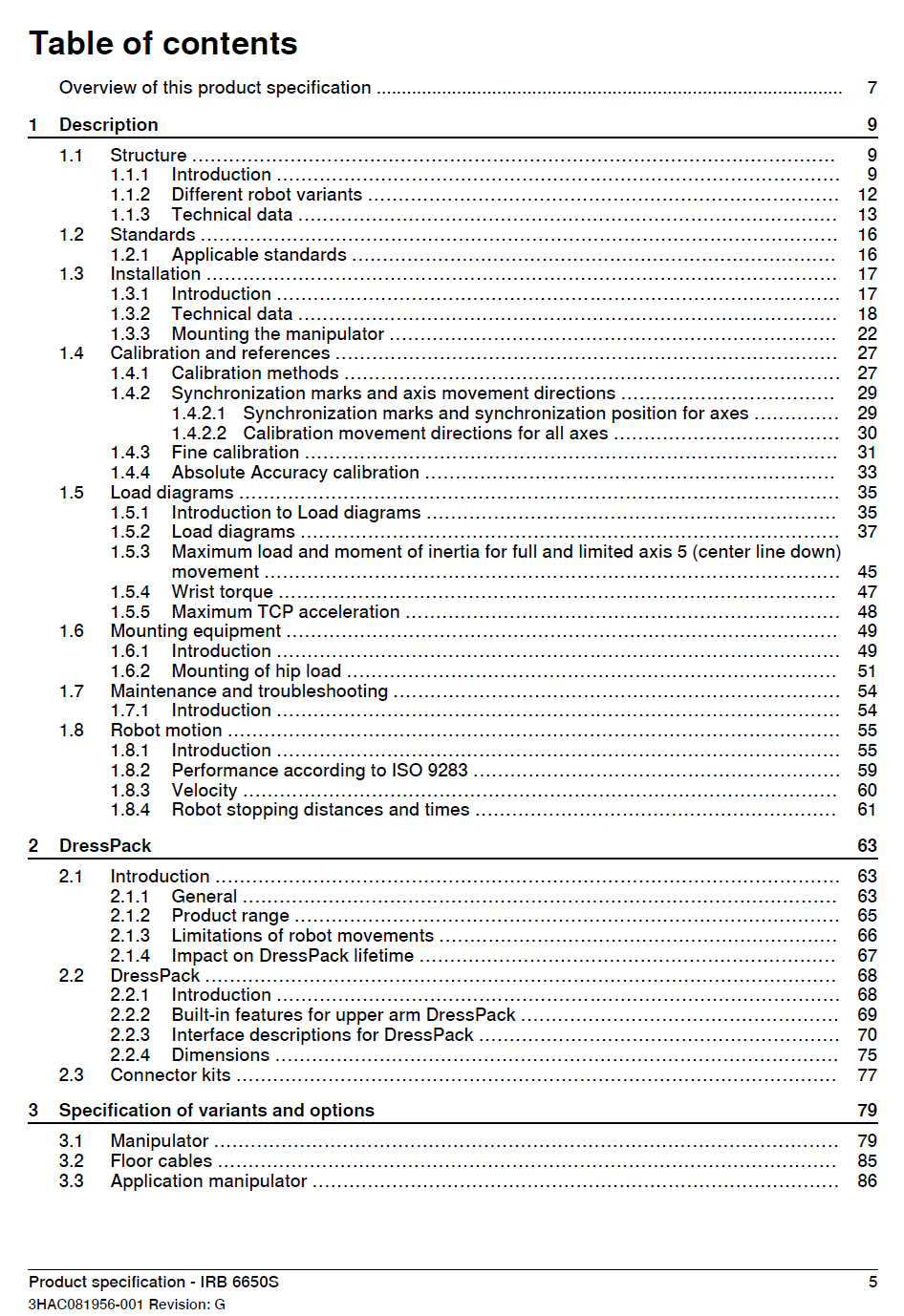 ABB機(jī)器人IRB6650S on OmniCore產(chǎn)品規(guī)格-en-2024